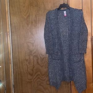 Winter woman knit open front baggy cardigans coat.
